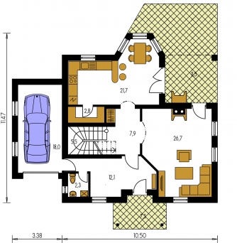 Floor plan of ground floor - KLASSIK 125 BRNO